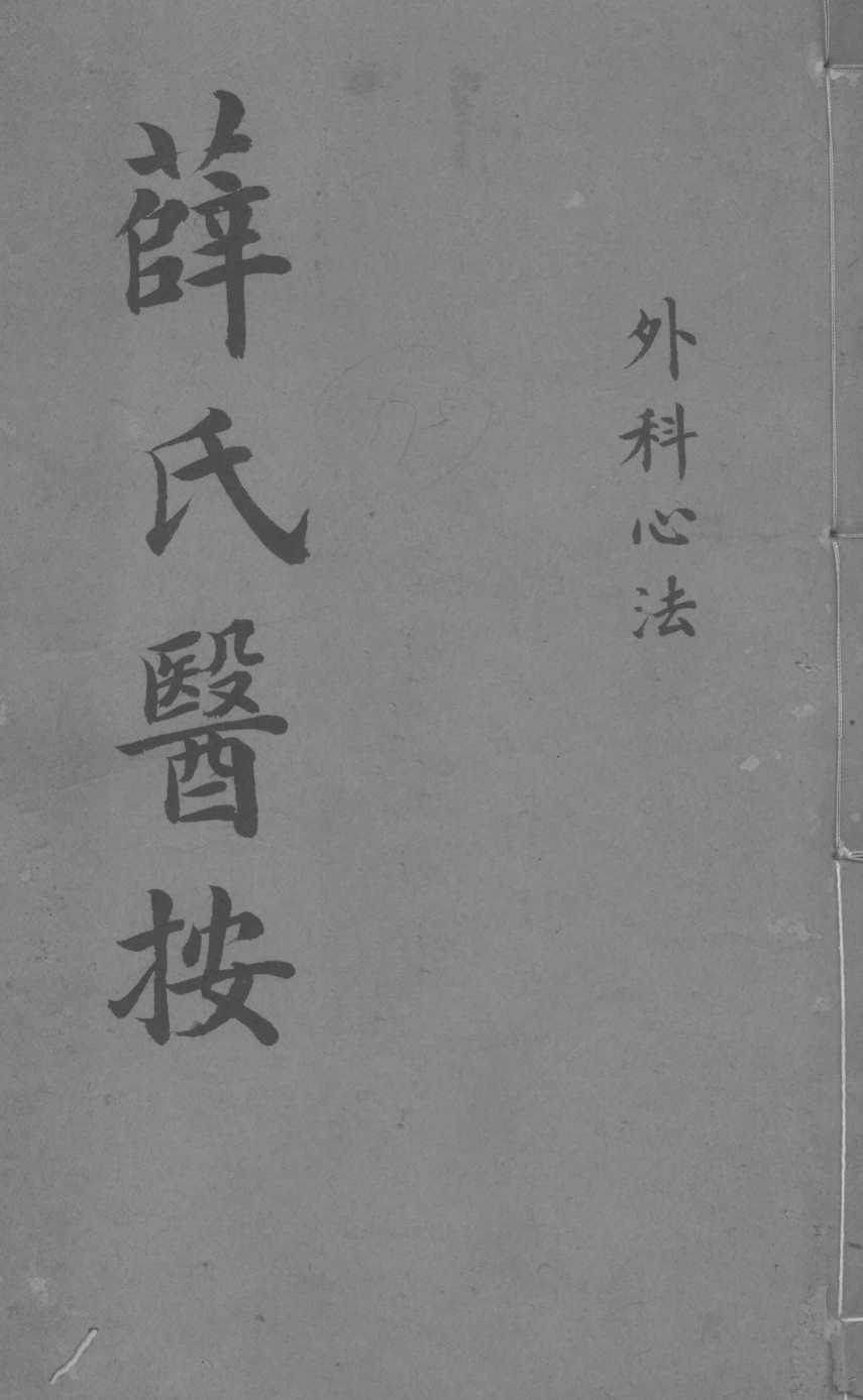 薛氏医按  外科心法
